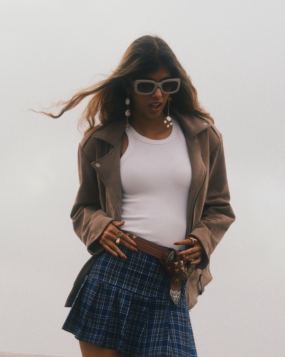 Hakeemi Suede Biker Jacket